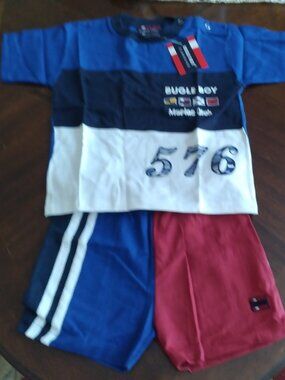 Comfortable Top & Shorts, Bugle Boy Company, Cotton, Size - 24